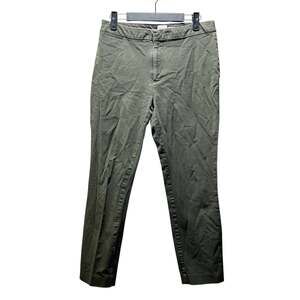 A New Day Straight Leg Pants Army Green Chino Stretch Mid-Rise Size 8